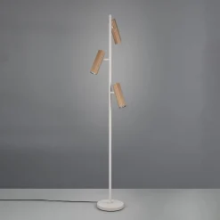 Trio Lighting Gulvlamper|Gulvlamper > Gulvlampe Soka, brun/grå, højde 150 cm, metal, 3 lyskilder.