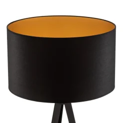 Domiluce Gulvlamper|Gulvlamper > Gulvlampe Tago, treben, skærm sort/guld