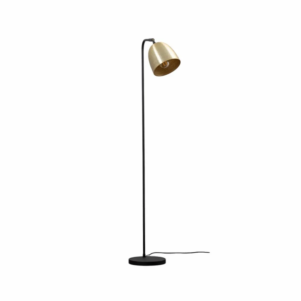 Gulvlamper ^ Opviq Gulvlampe Tattoo 4091 antik guld/sort, metal Højde 120 cm