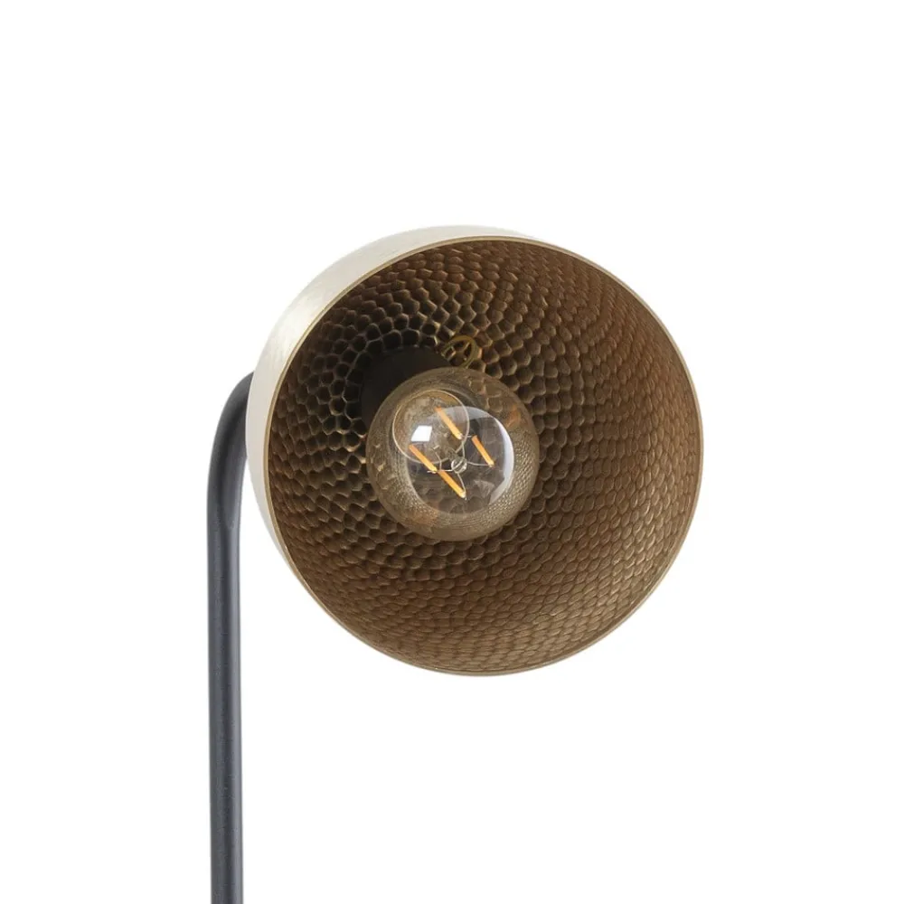 Gulvlamper ^ Opviq Gulvlampe Tattoo 4091 antik guld/sort, metal Højde 120 cm