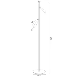 Argon Arbejdsrum/Kontor|Gulvlamper > Gulvlampe Torre, 2 lyskilder, sort