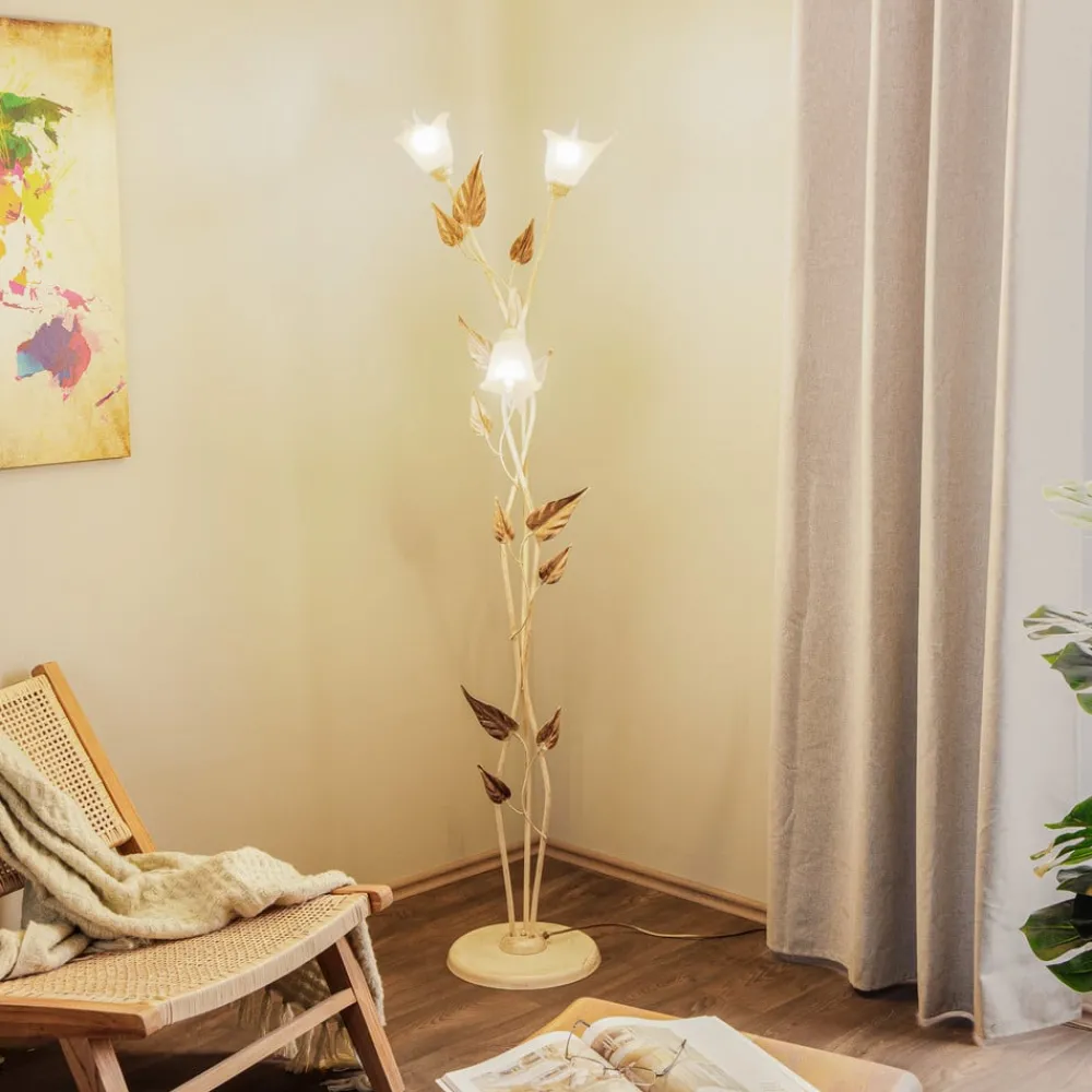 Gulvlamper|Gulvlamper ^ ONLI Gulvlampe Vanda i florentinsk stil, elfenben