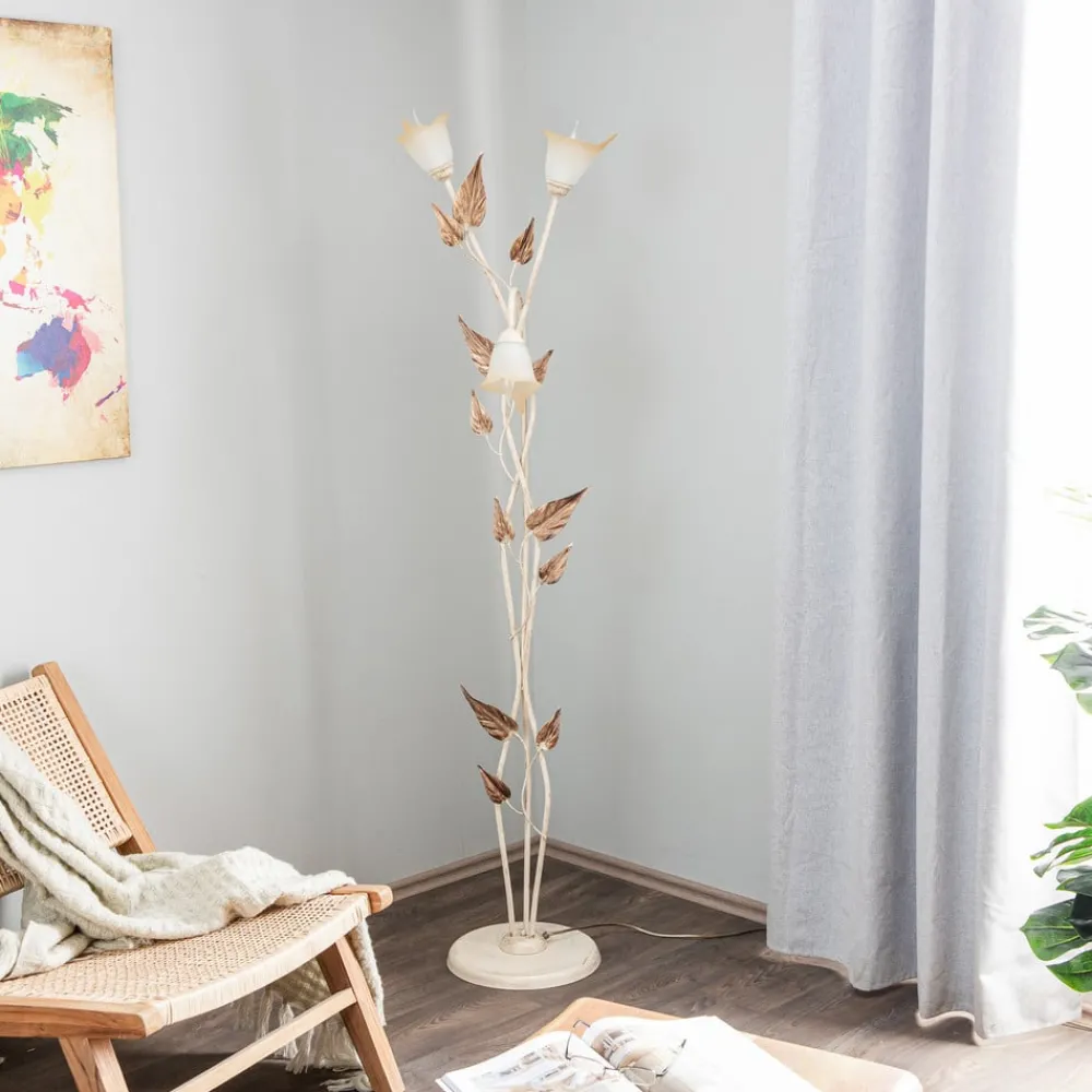 Gulvlamper|Gulvlamper ^ ONLI Gulvlampe Vanda i florentinsk stil, elfenben