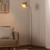 Opviq Gang|Pendellamper > Gulvlampe Varzan, guld, metal, højde 162 cm, E27