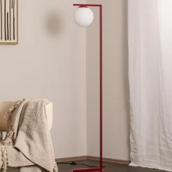 ALDEX Gulvlamper > Gulvlampe Zac, opal/vinrød, 1 lyskilde