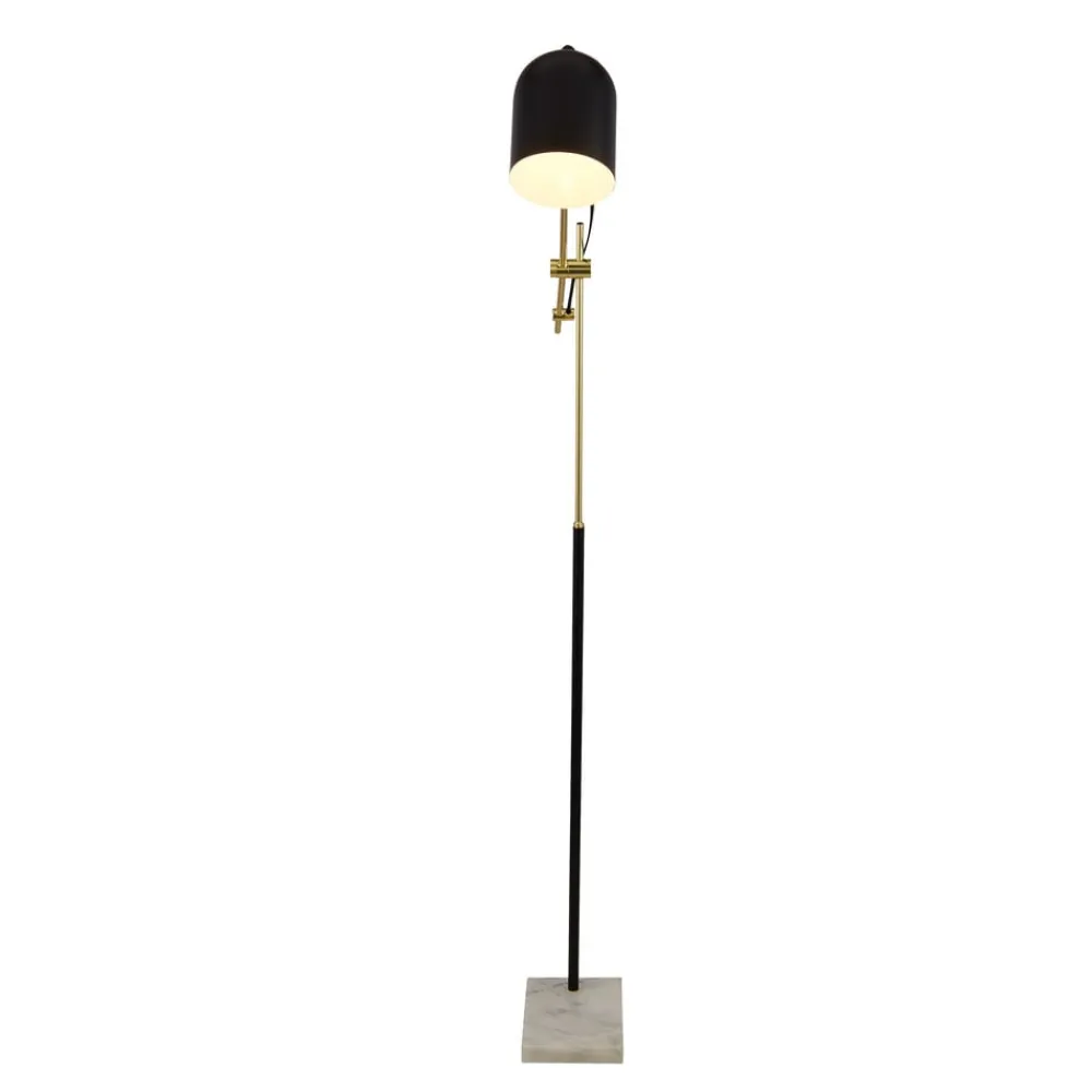 Searchlight Gulvlamper > Gulvlampe Zaliha, sort/guld, metal, 120 cm, E27