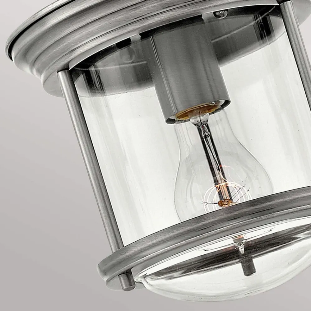 Udendørs Loftlamper ^ Quintiesse Hadrian Mini udendørs loftslampe, antik nikkel/klar
