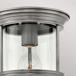 Udendørs Loftlamper ^ Quintiesse Hadrian Mini udendørs loftslampe, antik nikkel/klar
