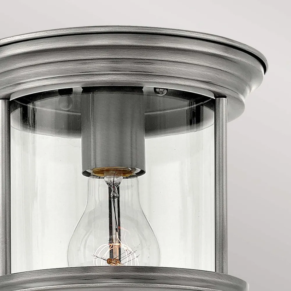 Udendørs Loftlamper ^ Quintiesse Hadrian Mini udendørs loftslampe, antik nikkel/klar