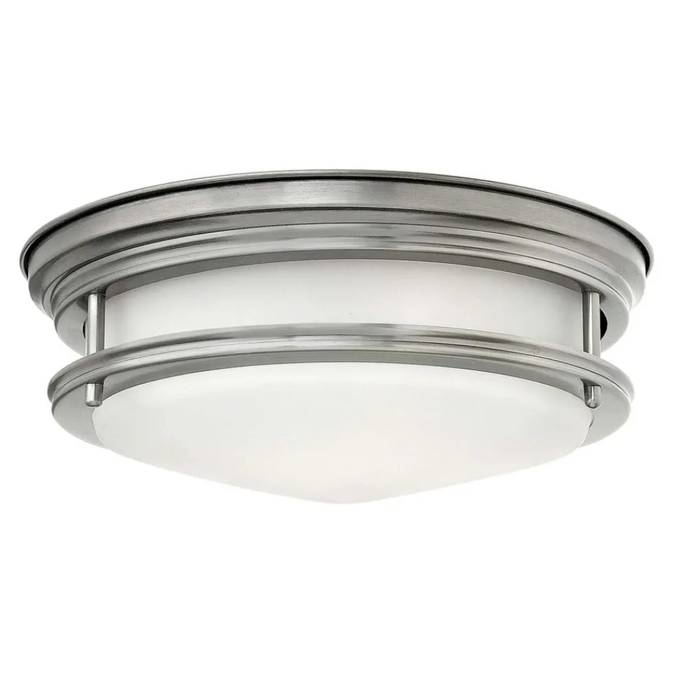 Udendørs Loftlamper ^ Quintiesse Hadrian udendørs loftslampe, antik nikkel/opalhvid