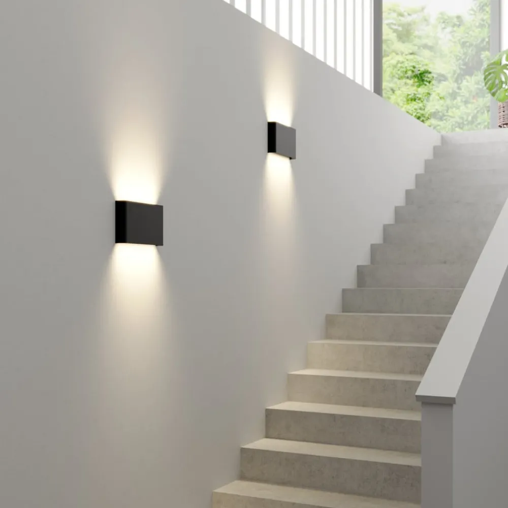 Væglamper|Væglamper ^ Nowodvorski Lighting Haga væglampe, grafit, metal, G9, op/ned, 25,5 cm bred