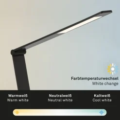 Briloner Arbejdsrum/Kontor|Bordlamper > Haiti LED-skrivebordslampe touchdim CCT sort