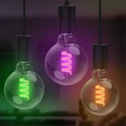 Hama Dæmpbar Led-Pære|Filament Pære > Smart LED Filament E27 G95, WLAN, Matter, 4,9 W, RGBW