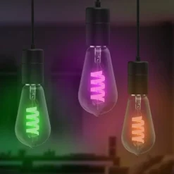 Hama Smarte Lyskilder > Smart LED Filament E27 ST64, WLAN, Matter, 4,9 W, RGBW