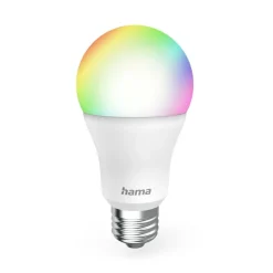 Hama Dæmpbar Led-Pære|Smarte Lyskilder > Smart LED-pære klar E27 A60 WLAN Matter 9W RGBW
