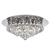 Searchlight Loftlamper > Hanna loftlampe, krom, glaskrystalkugler, 45 cm