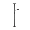 JUST LIGHT. GmbH Gulvlamper|Gulvlamper > Hans LED-gulvlampe med læselampe, kantet, sort