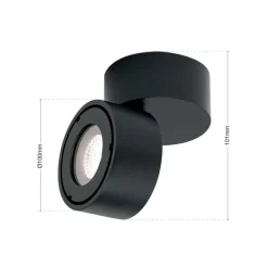 Udendørs Loftlamper ^ ORION Harvey udendørs spotlampe, sort, Ø 10 cm, trykstøbt aluminium
