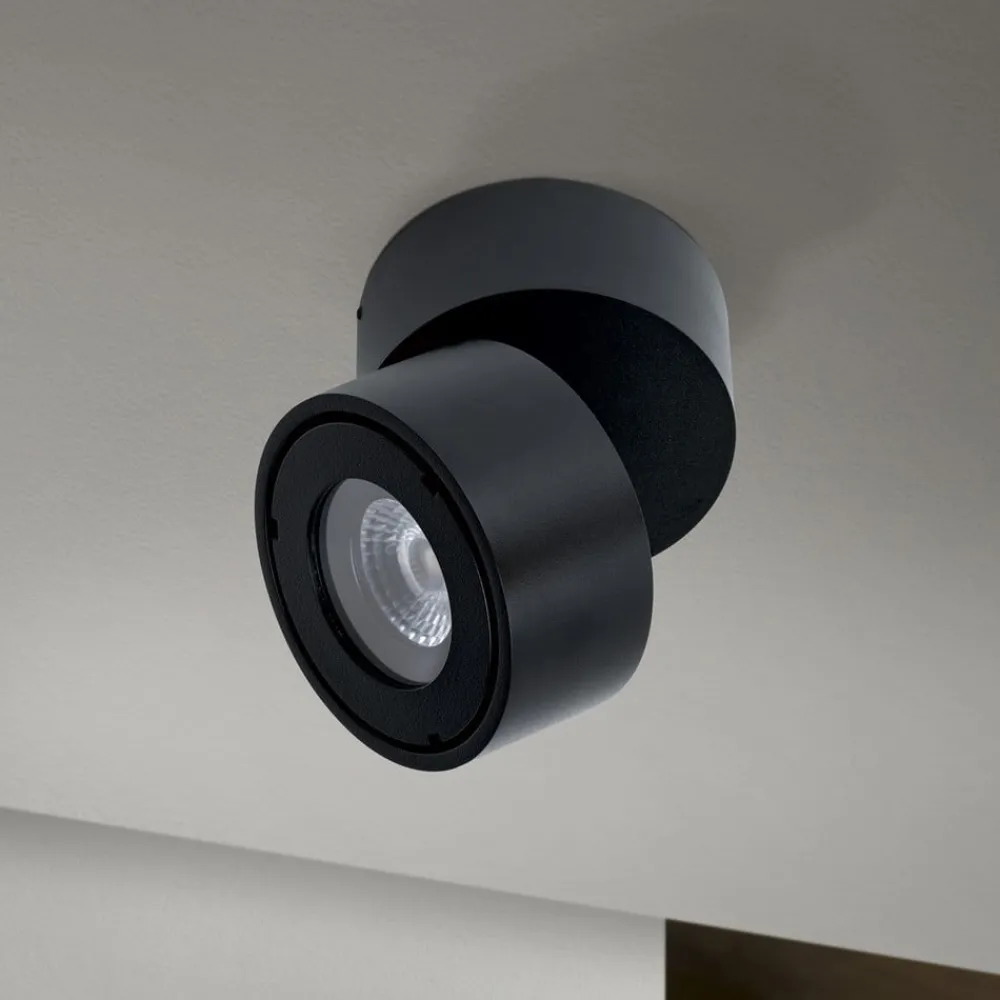 Udendørs Loftlamper ^ ORION Harvey udendørs spotlampe, sort, Ø 10 cm, trykstøbt aluminium