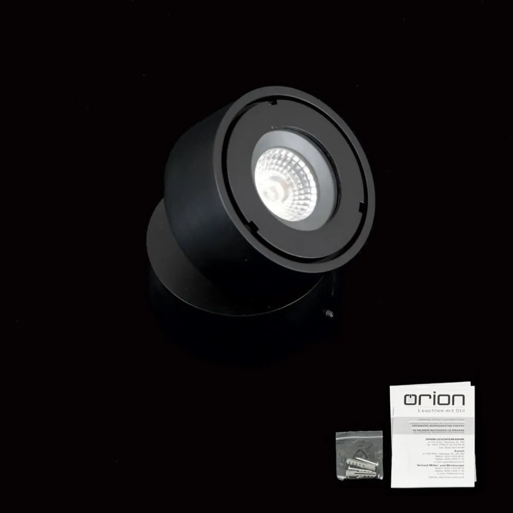 Udendørs Loftlamper ^ ORION Harvey udendørs spotlampe, sort, Ø 10 cm, trykstøbt aluminium