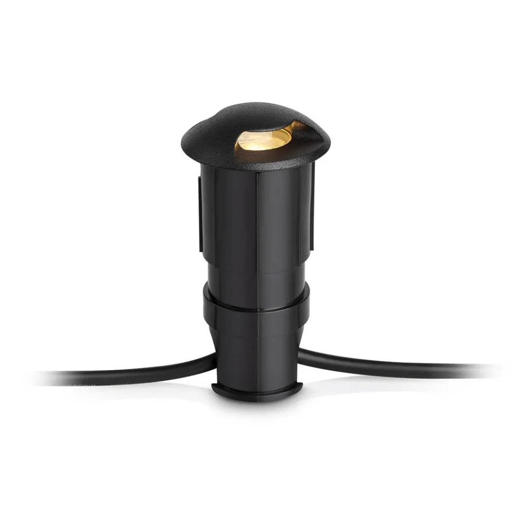 Markslöjd Nedgravet Udebelysning|Udendørs Spot > Have 24 LED trinlys Trappelys sort 0,8W