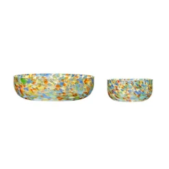Hübsch Møbel Og Interiør > Confetti-skål, sæt med 2, glas, Ø 15 & cm