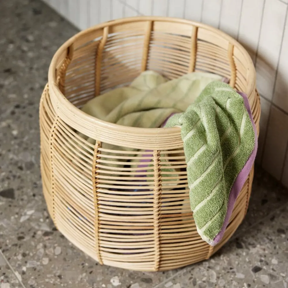 Hübsch Møbel Og Interiør > Luna kurve, sæt med 2, rattan, naturfarvet, Ø 34 & 44cm