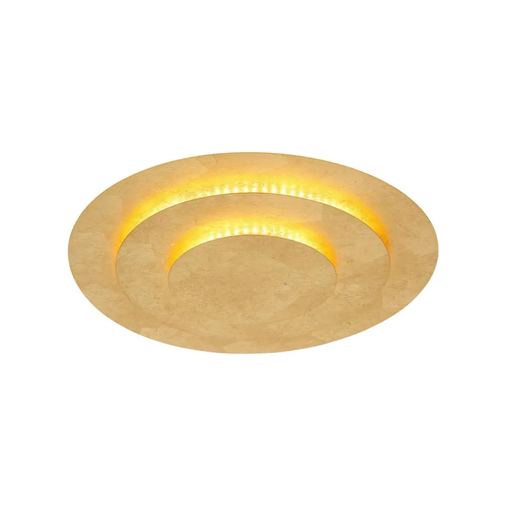 Globo Loftlamper|Loftlamper > Heda LED-loftslampe, Ø 35 cm, guldfarvet, metal