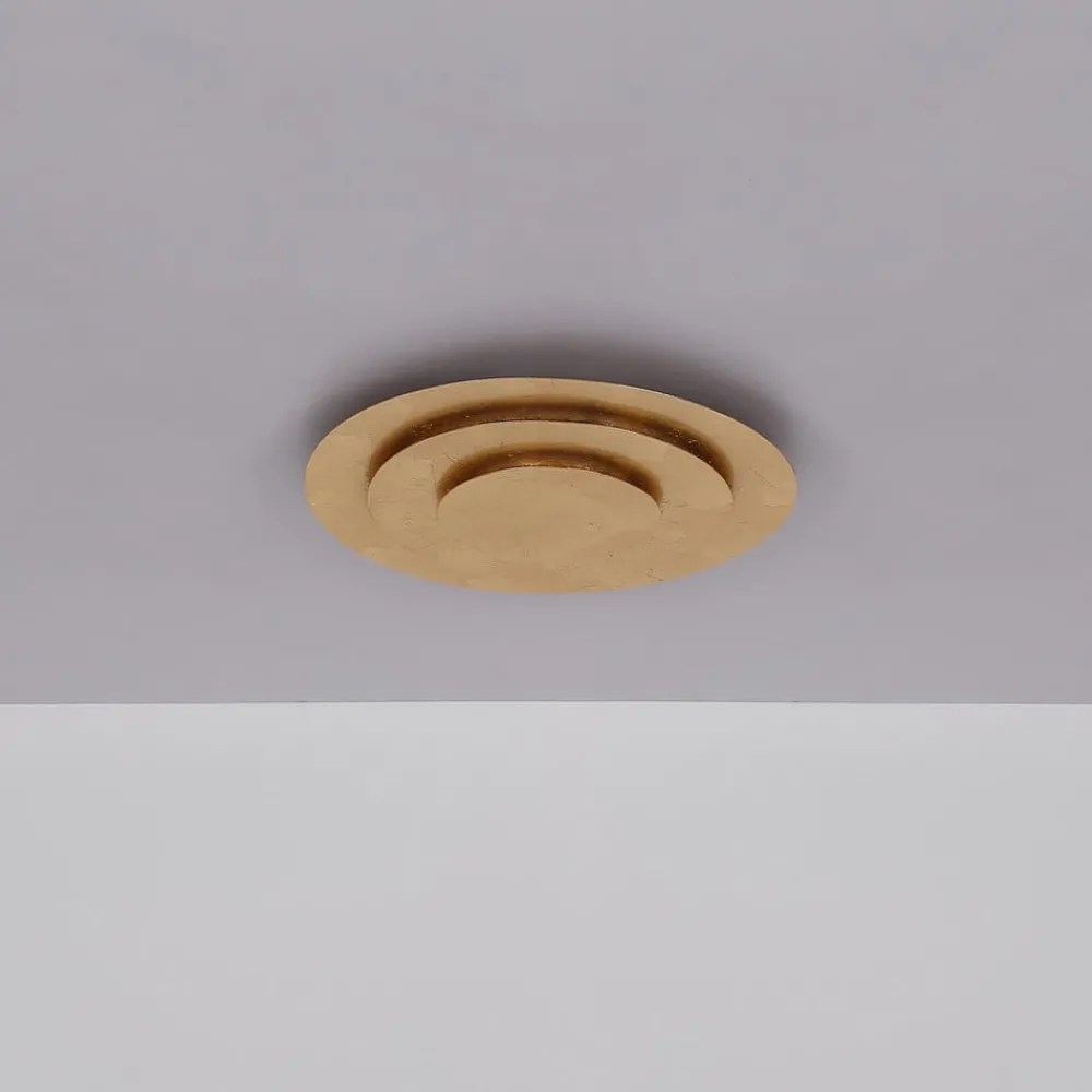 Globo Loftlamper|Loftlamper > Heda LED-loftslampe, Ø 35 cm, guldfarvet, metal