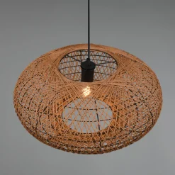 Trio Lighting Pendellamper > Hedda hængelampe af sisal og metal