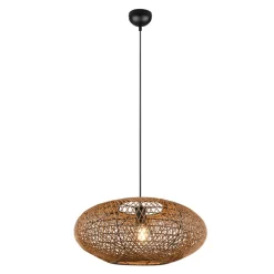 Trio Lighting Pendellamper > Hedda hængelampe af sisal og metal