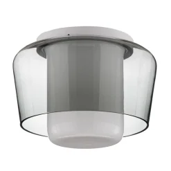 Helestra Loftlamper > Canio - loftlampe i glas, røggrå