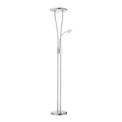 Gulvlamper|Gulvlamper ^ JUST LIGHT. GmbH Helia LED-gulvlampe med læselampe, stål