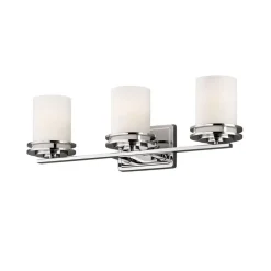 KICHLER Væg- Og Spejllamper > Hendrik LED-væglampe, IP44, krom/glas, 3 lyskilder
