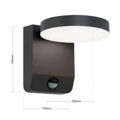 ORION Væglampe Med Sensor > Hendryk LED-væglampe, udendørs med sensor, sort