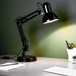 Arbejdsrum/Kontor ^ Brilliant Henry skrivebordslampe, sort, højde 50 cm, justerbar