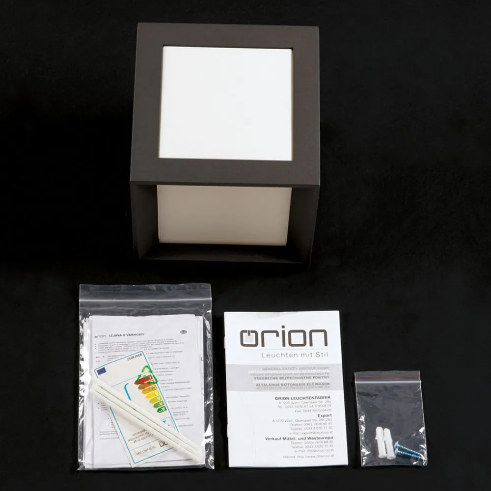 ORION Væglamper > Henry udendørs væglampe, 16 x 16 x 16 cm, antracit