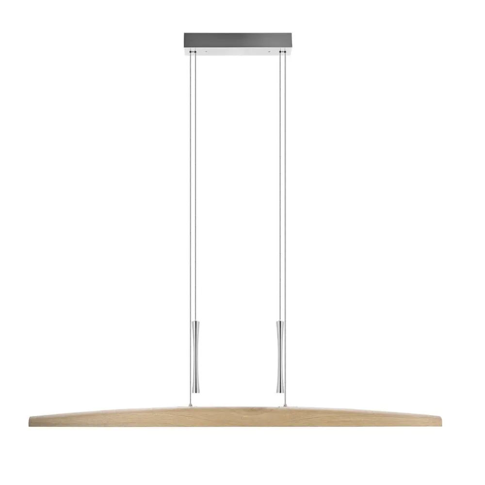 HerzBlut Bæredygtige Lamper > Arco LED-hængelampe asteiche natur 130cm