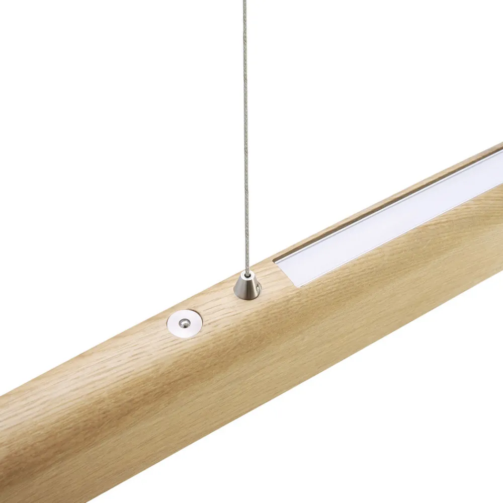 HerzBlut Bæredygtige Lamper > Arco LED-hængelampe asteiche natur 130cm