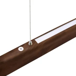 HerzBlut Bæredygtige Lamper > Arco LED-hængelampe i olieret valnød 130 cm