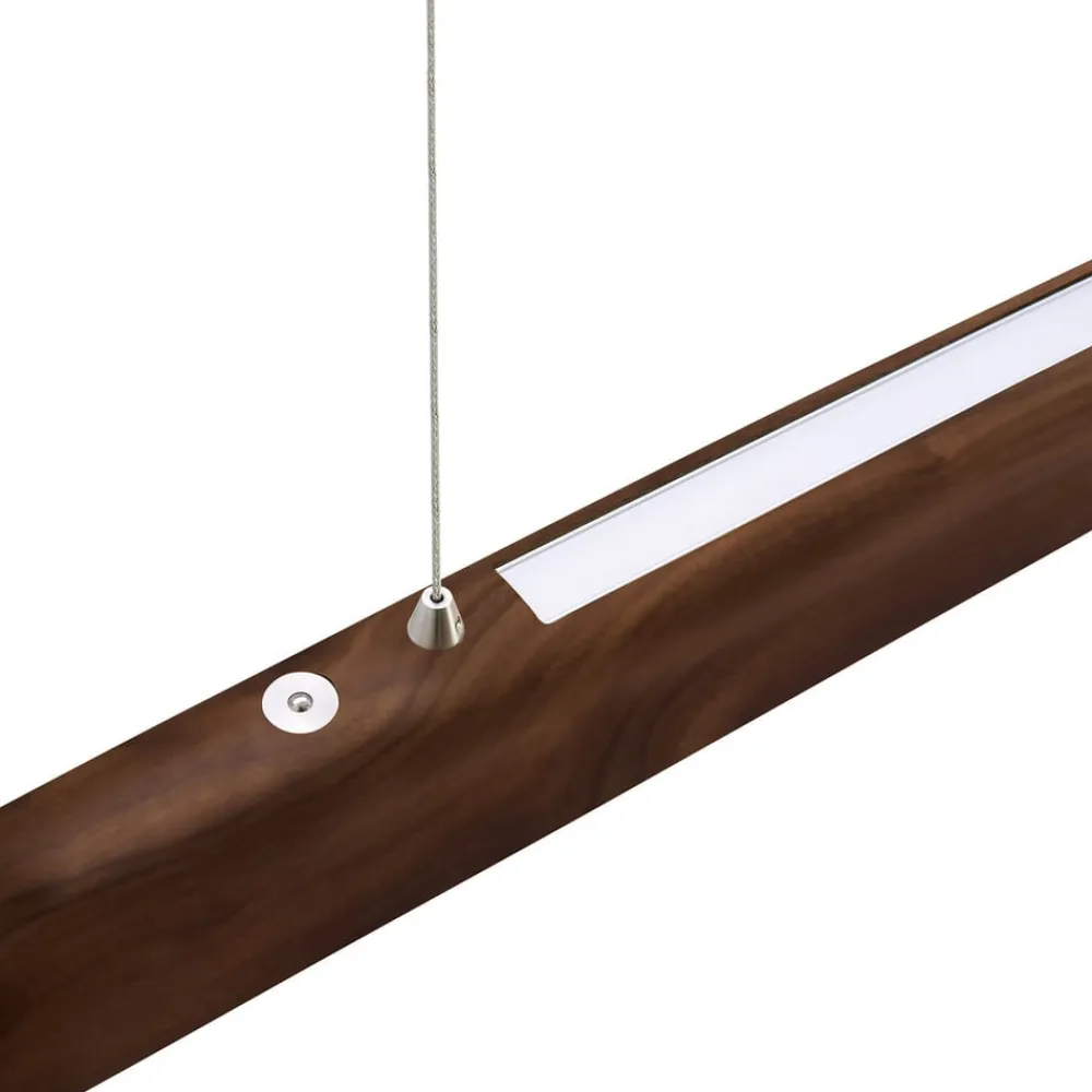 HerzBlut Bæredygtige Lamper > Arco LED-hængelampe i olieret valnød 130 cm