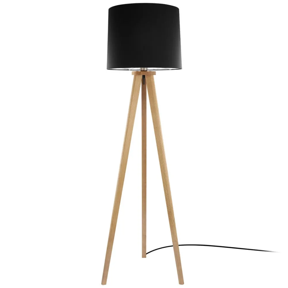 HerzBlut Gulvlamper|Gulvlamper > Elli gulvlampe, knasteg oliebeh./sort