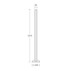 HerzBlut Gulvlamper|Gulvlamper > LED-gulvlampe Karl G, træ/granit, dæmpbar