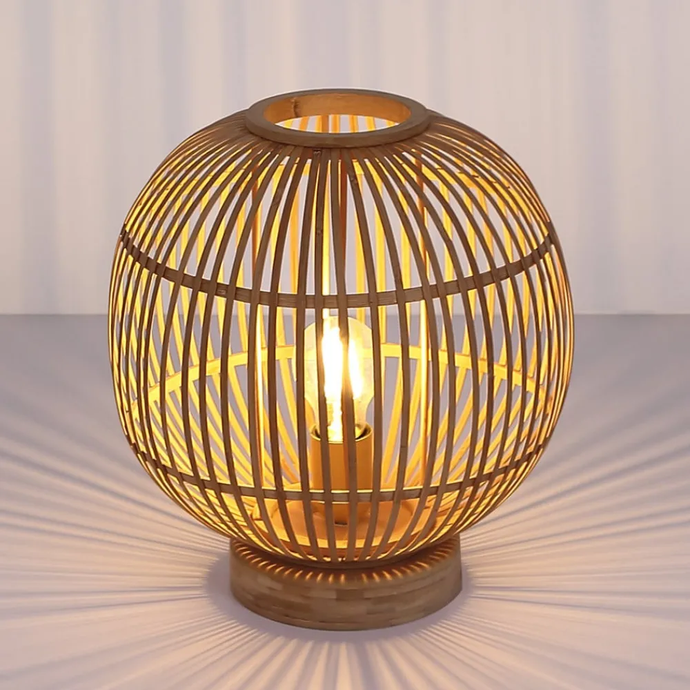 Globo Bordlamper > Hildegard bordlampe af bambus, Ø 30 cm