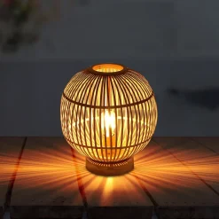 Globo Bordlamper > Hildegard bordlampe af bambus, Ø 30 cm