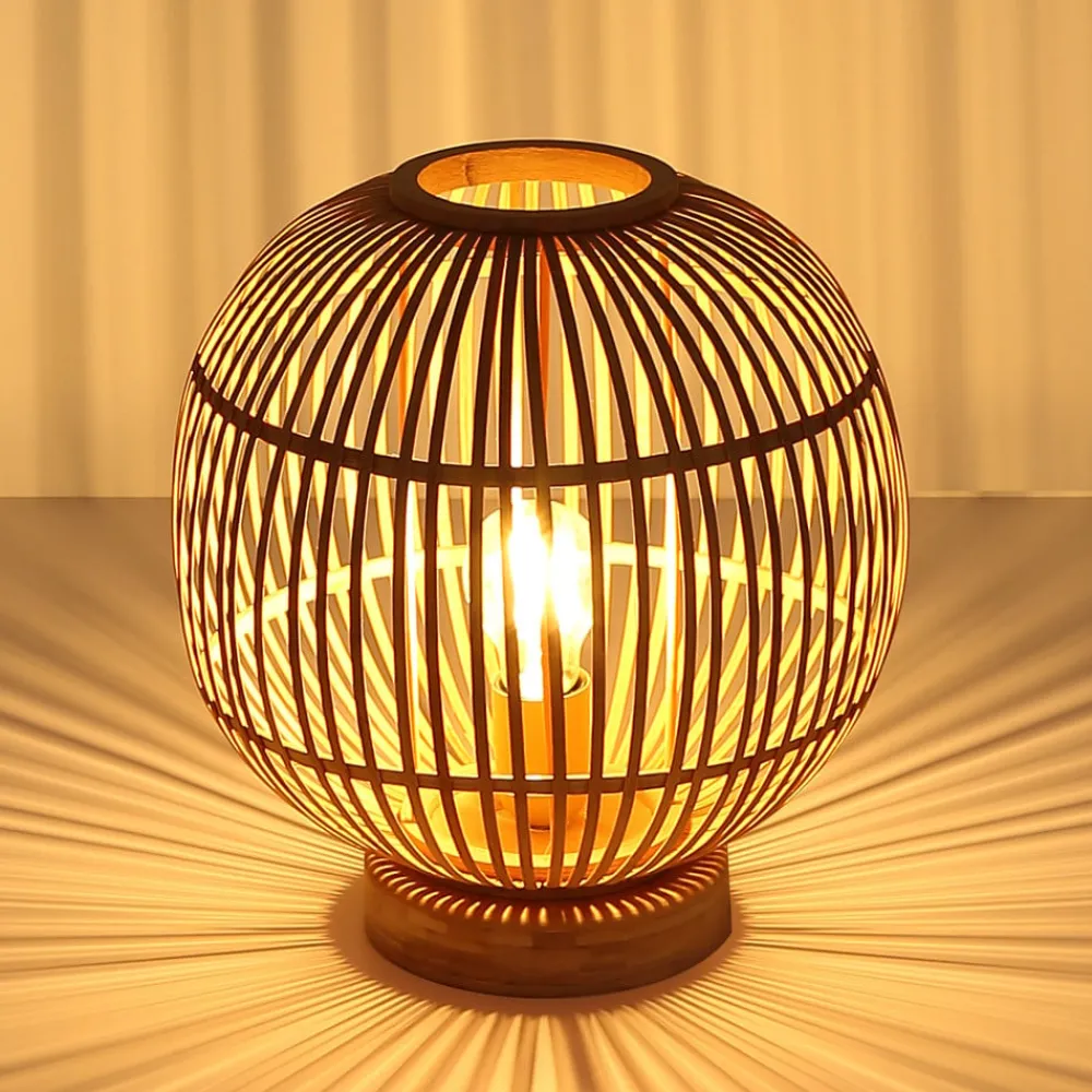 Globo Bordlamper > Hildegard bordlampe af bambus, Ø 30 cm