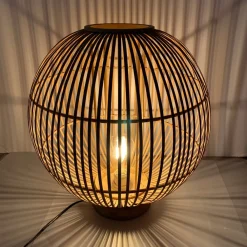 Globo Bordlamper > Hildegard bordlampe af bambus, Ø 30 cm