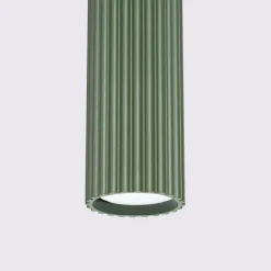Pendellamper ^ SOLLUX LIGHTING Hængelampe ALORA, olivengrøn, Ø 8 cm, metal, GU10