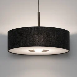 Pendellamper|Pendellamper ^ Nowodvorski Lighting Hængelampe Amarela L, sort melange, tekstil, E27
