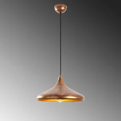 Pendellamper|Pendellamper ^ Opviq Hængelampe Barek 11545, messing brun, metal, Ø 34 cm